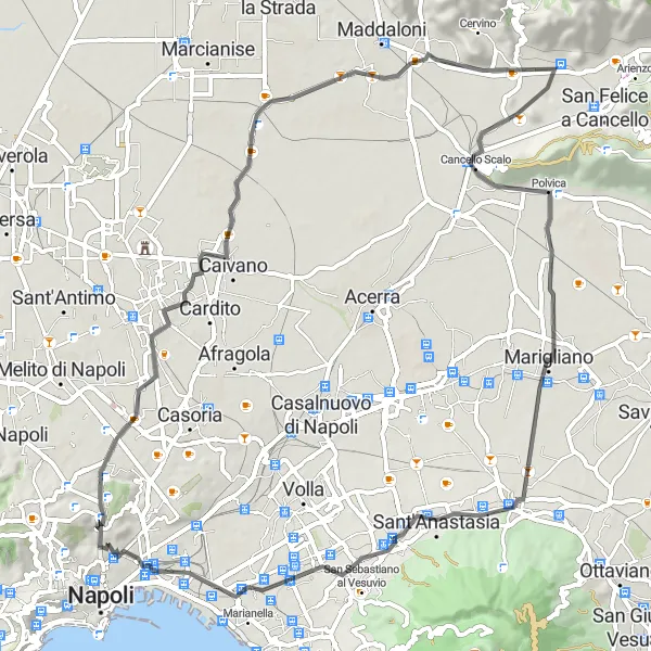 Miniatura della mappa di ispirazione al ciclismo "Il fascino di Stella in bicicletta" nella regione di Campania, Italy. Generata da Tarmacs.app, pianificatore di rotte ciclistiche