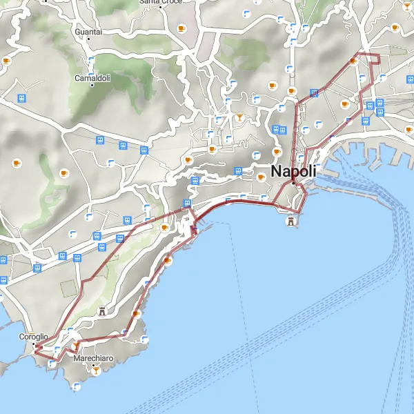 Miniatura della mappa di ispirazione al ciclismo "Escursione gravel tra Fontana del Sebeto e Belvedere Lina Mangiacapre" nella regione di Campania, Italy. Generata da Tarmacs.app, pianificatore di rotte ciclistiche