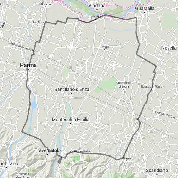 Karten-Miniaturansicht der Radinspiration "Faszinierende Emilia-Romagna-Radtour" in Emilia-Romagna, Italy. Erstellt vom Tarmacs.app-Routenplaner für Radtouren