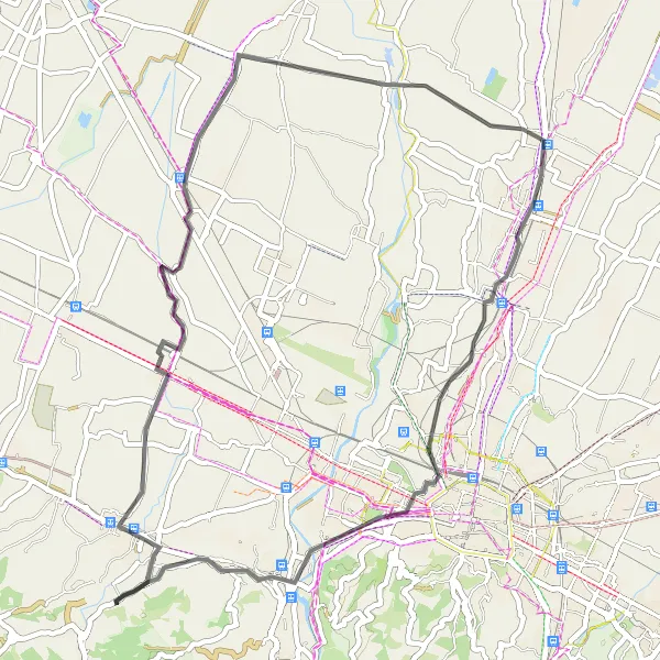 Miniatura mapy "Trasa w okolicach Riale - trasa szosowa" - trasy rowerowej w Emilia-Romagna, Italy. Wygenerowane przez planer tras rowerowych Tarmacs.app