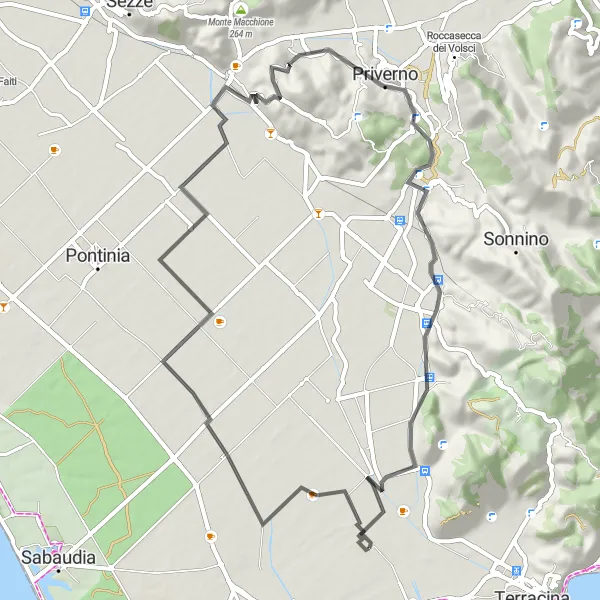 Map miniature of "Historical Landmarks Cycling Route" cycling inspiration in Lazio, Italy. Generated by Tarmacs.app cycling route planner