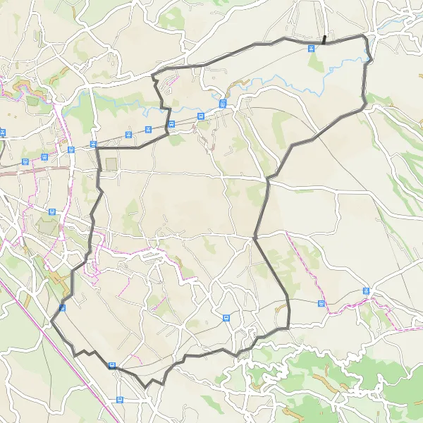 Miniatura della mappa di ispirazione al ciclismo "Giro in bicicletta verso Villa Torlonia" nella regione di Lazio, Italy. Generata da Tarmacs.app, pianificatore di rotte ciclistiche