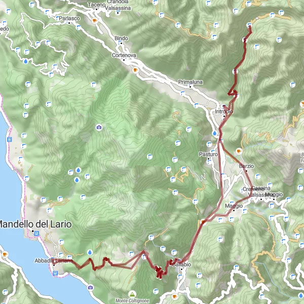 Miniatuurkaart van de fietsinspiratie "Gravelpaden van Lombardije" in Lombardia, Italy. Gemaakt door de Tarmacs.app fietsrouteplanner