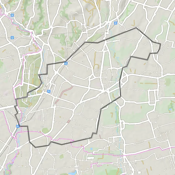 Miniatura mapy "Trasa szosowa do Monzy" - trasy rowerowej w Lombardia, Italy. Wygenerowane przez planer tras rowerowych Tarmacs.app