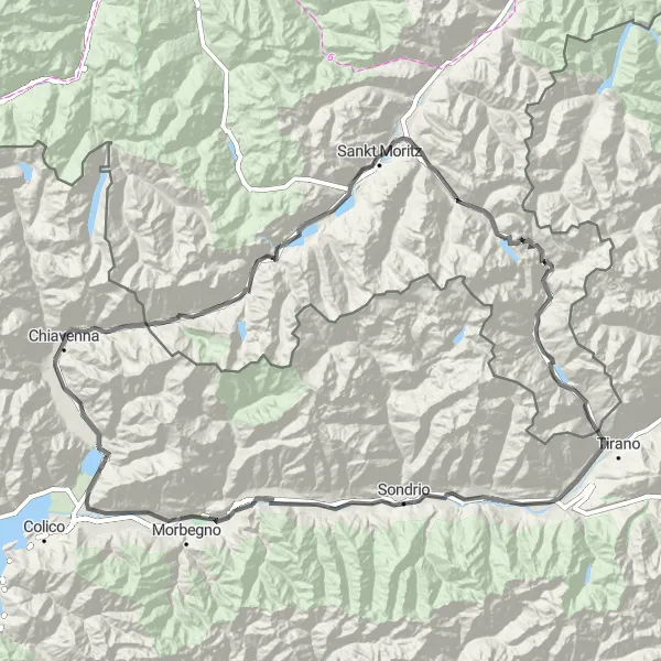 Karten-Miniaturansicht der Radinspiration "Die Hohe Straße der Alpen" in Lombardia, Italy. Erstellt vom Tarmacs.app-Routenplaner für Radtouren