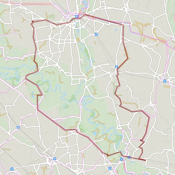 Map miniature of "Adda and Chieve Gravel Adventure" cycling inspiration in Lombardia, Italy. Generated by Tarmacs.app cycling route planner