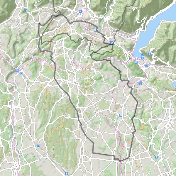 Miniatuurkaart van de fietsinspiratie "Rit naar Bernate" in Lombardia, Italy. Gemaakt door de Tarmacs.app fietsrouteplanner