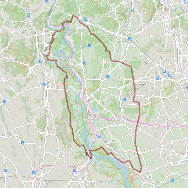 Miniatuurkaart van de fietsinspiratie "Ontdek de natuurpracht van Cuggiono en Samarate" in Lombardia, Italy. Gemaakt door de Tarmacs.app fietsrouteplanner