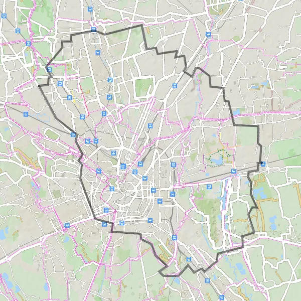 Miniatuurkaart van de fietsinspiratie "Panoramische Route naar San Donato Milanese" in Lombardia, Italy. Gemaakt door de Tarmacs.app fietsrouteplanner