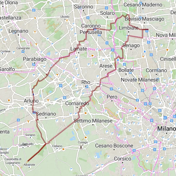 Miniatuurkaart van de fietsinspiratie "Ontdek de natuurlijke schoonheid van Lombardije" in Lombardia, Italy. Gemaakt door de Tarmacs.app fietsrouteplanner