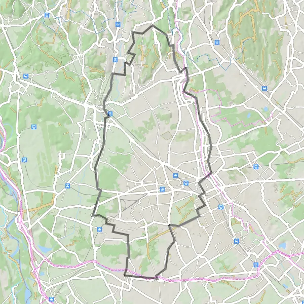 Kartminiatyr av "Opplev landsbylivet i Lombardia" sykkelinspirasjon i Lombardia, Italy. Generert av Tarmacs.app sykkelrutoplanlegger