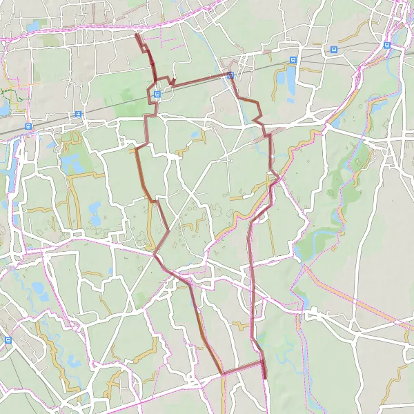 Miniatua del mapa de inspiración ciclista "Ruta de Ciclismo de Grava Melzo - Vignate" en Lombardia, Italy. Generado por Tarmacs.app planificador de rutas ciclistas