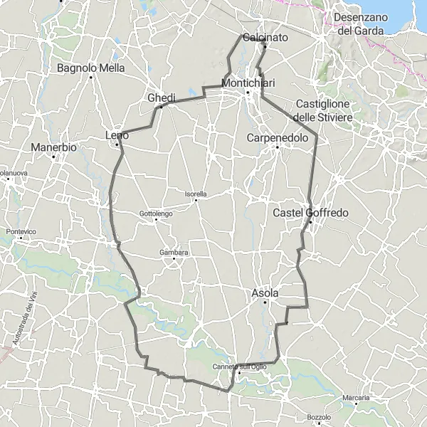 Miniature de la carte de l'inspiration cycliste "Le tour de Monte di Sopra" dans la Lombardia, Italy. Générée par le planificateur d'itinéraire cycliste Tarmacs.app