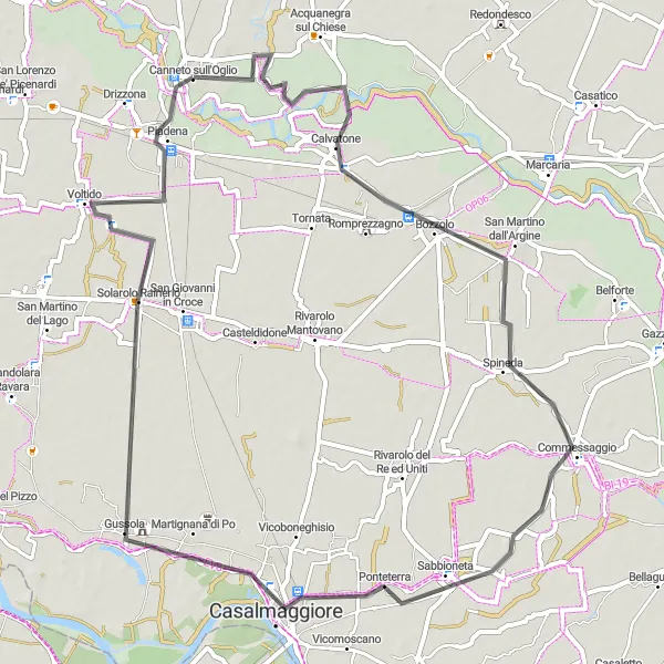 Map miniature of "Canneto Dinga-donga Ride" cycling inspiration in Lombardia, Italy. Generated by Tarmacs.app cycling route planner