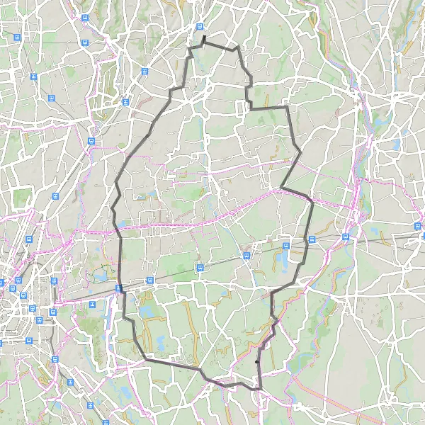 Map miniature of "The Heart of Lombardia" cycling inspiration in Lombardia, Italy. Generated by Tarmacs.app cycling route planner