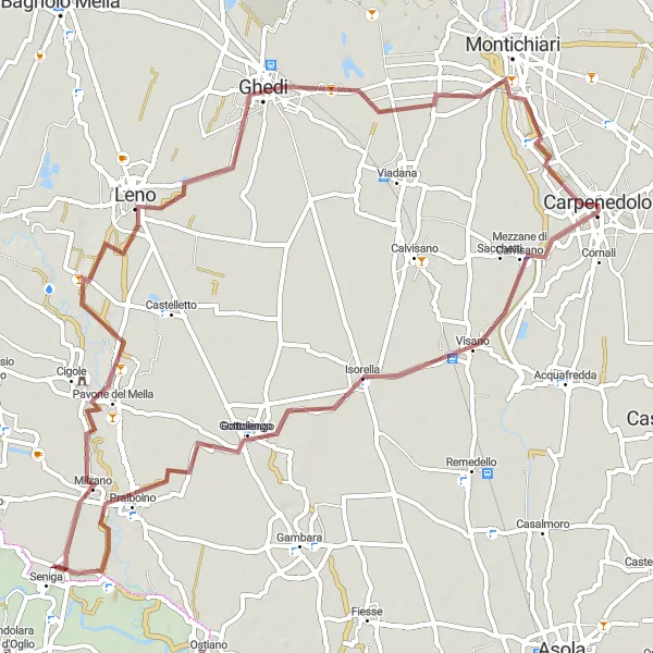 Kartminiatyr av "Grus Eventyr i Lombardia" sykkelinspirasjon i Lombardia, Italy. Generert av Tarmacs.app sykkelrutoplanlegger