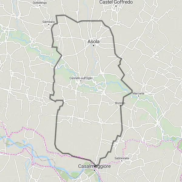 Map miniature of "Scenic Lombardia Circuit" cycling inspiration in Lombardia, Italy. Generated by Tarmacs.app cycling route planner