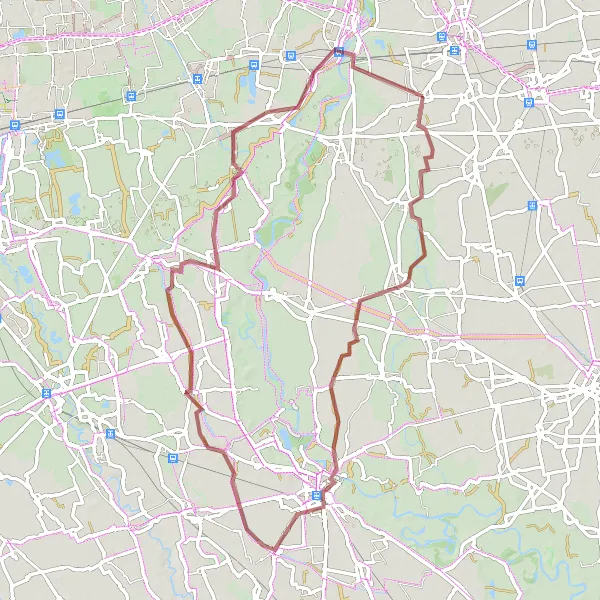 Zemljevid v pomanjšavi "Raziščite podeželje okoli Casirate d'Adda" kolesarske inspiracije v Lombardia, Italy. Generirano z načrtovalcem kolesarskih poti Tarmacs.app