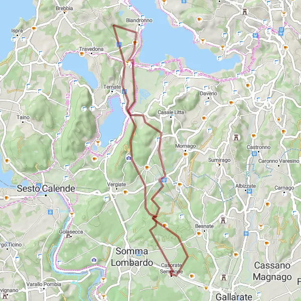 Miniaturní mapa "Kolečko kolem Monte Cucco" inspirace pro cyklisty v oblasti Lombardia, Italy. Vytvořeno pomocí plánovače tras Tarmacs.app