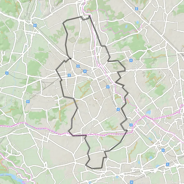 Zemljevid v pomanjšavi "Cestno kolesarjenje med Legnanom in Casorezzom" kolesarske inspiracije v Lombardia, Italy. Generirano z načrtovalcem kolesarskih poti Tarmacs.app