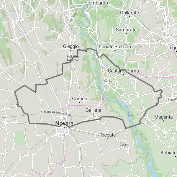 Miniatura mapy "Trasa do Furato" - trasy rowerowej w Lombardia, Italy. Wygenerowane przez planer tras rowerowych Tarmacs.app