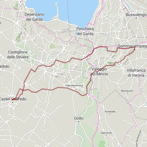 Miniatura della mappa di ispirazione al ciclismo "Avventura in bicicletta tra Monte Medolano e Rebecco" nella regione di Lombardia, Italy. Generata da Tarmacs.app, pianificatore di rotte ciclistiche