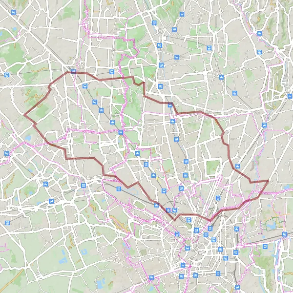 Mapa miniatúra "Gravel Route to Uboldo" cyklistická inšpirácia v Lombardia, Italy. Vygenerované cyklistickým plánovačom trás Tarmacs.app