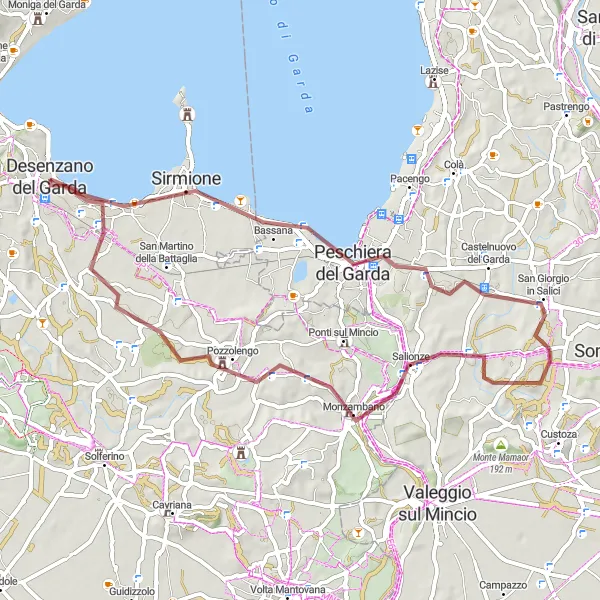 Karten-Miniaturansicht der Radinspiration "Rundtour durch Salionze" in Lombardia, Italy. Erstellt vom Tarmacs.app-Routenplaner für Radtouren