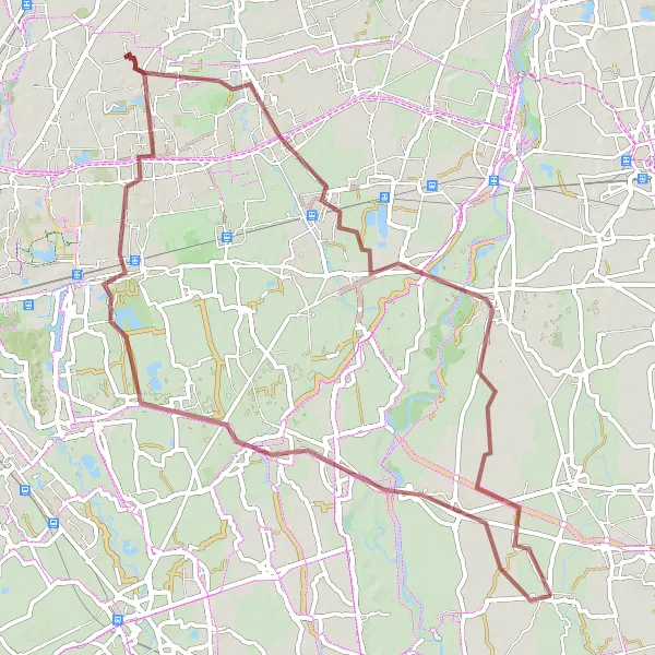 Map miniature of "Paullo Gravel Adventure" cycling inspiration in Lombardia, Italy. Generated by Tarmacs.app cycling route planner