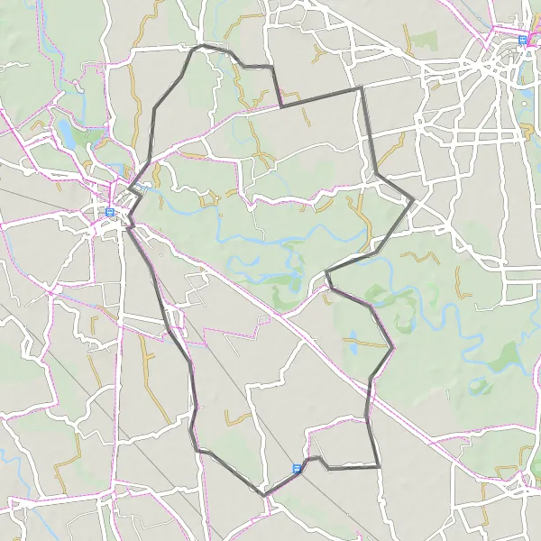 Miniatua del mapa de inspiración ciclista "Ruta en Carretera por Dovera y Lodi" en Lombardia, Italy. Generado por Tarmacs.app planificador de rutas ciclistas