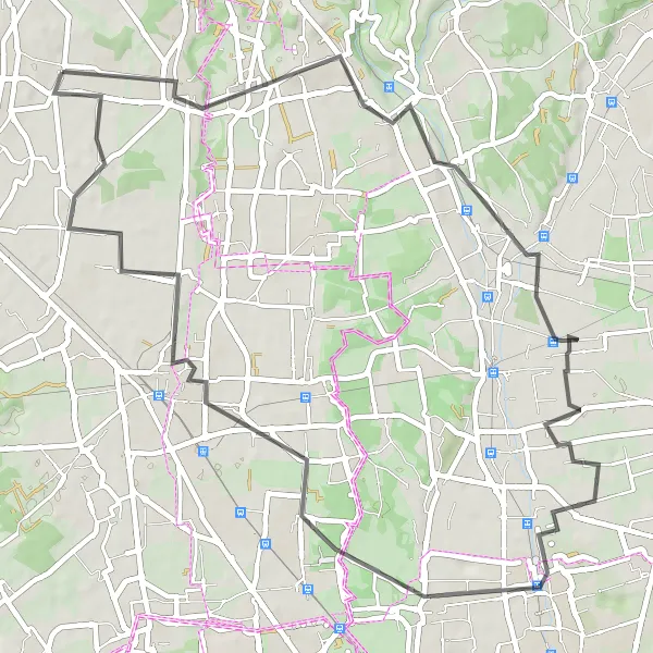 Map miniature of "Lentate Loop" cycling inspiration in Lombardia, Italy. Generated by Tarmacs.app cycling route planner