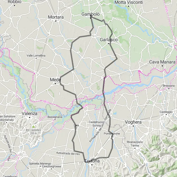 Karten-Miniaturansicht der Radinspiration "Road-Tour durch die lombardische Landschaft" in Lombardia, Italy. Erstellt vom Tarmacs.app-Routenplaner für Radtouren