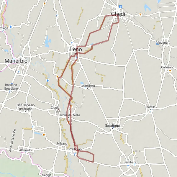 Miniatura della mappa di ispirazione al ciclismo "Strada dei Colli" nella regione di Lombardia, Italy. Generata da Tarmacs.app, pianificatore di rotte ciclistiche