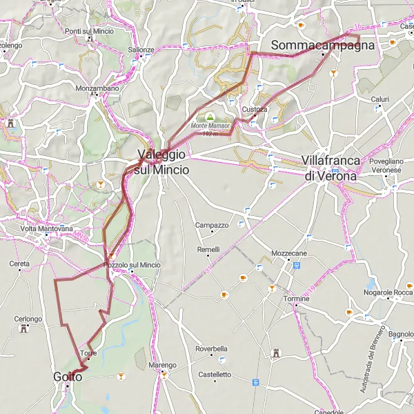 Miniaturní mapa "Objevování Lombardie na kole" inspirace pro cyklisty v oblasti Lombardia, Italy. Vytvořeno pomocí plánovače tras Tarmacs.app