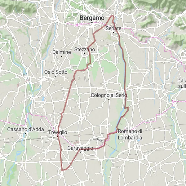 Miniatura della mappa di ispirazione al ciclismo "Avventura tra Gorle e Cascine bruciate" nella regione di Lombardia, Italy. Generata da Tarmacs.app, pianificatore di rotte ciclistiche