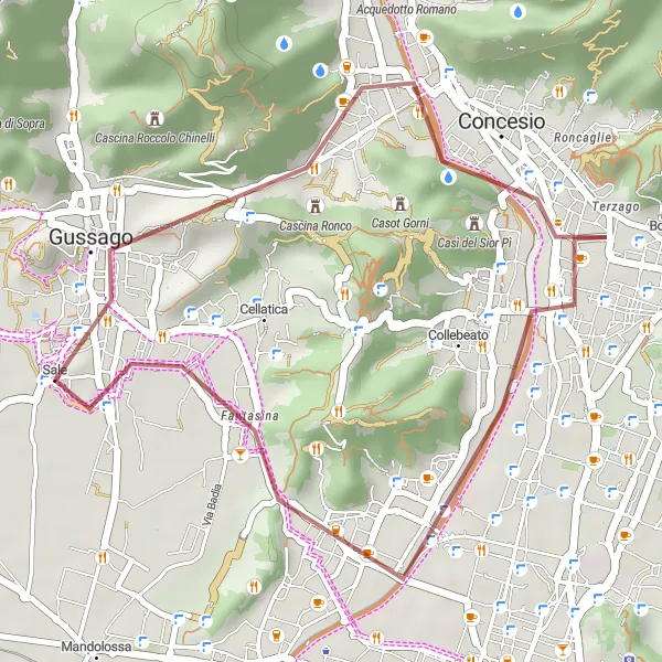 Miniatura della mappa di ispirazione al ciclismo "Giro in Gravel Bike tra Passo della Forcella e Fantasina" nella regione di Lombardia, Italy. Generata da Tarmacs.app, pianificatore di rotte ciclistiche