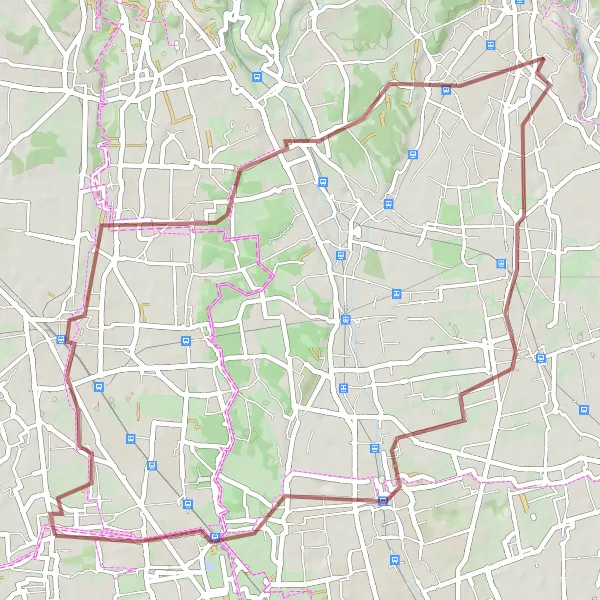 Miniatua del mapa de inspiración ciclista "Exploración Rural al Oeste de Lainate" en Lombardia, Italy. Generado por Tarmacs.app planificador de rutas ciclistas