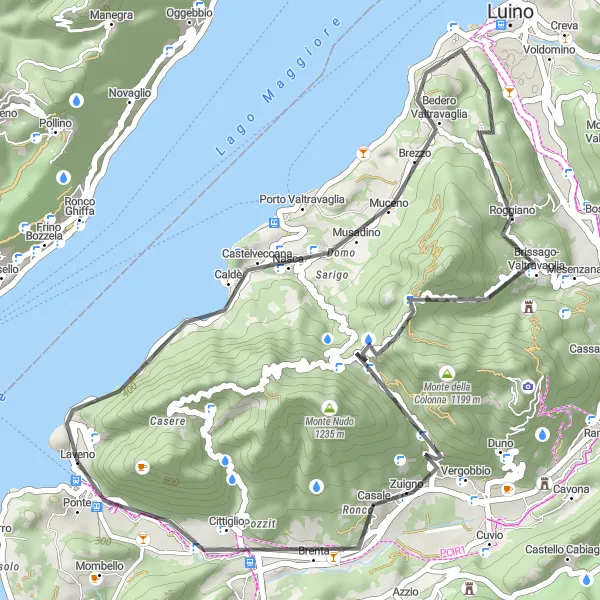 Miniaturní mapa "Road Trip to Forte Austriaco" inspirace pro cyklisty v oblasti Lombardia, Italy. Vytvořeno pomocí plánovače tras Tarmacs.app