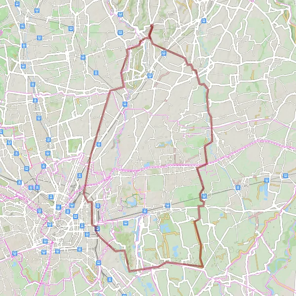 Miniatura della mappa di ispirazione al ciclismo "Tour in bicicletta tra Vimercate e Biassono" nella regione di Lombardia, Italy. Generata da Tarmacs.app, pianificatore di rotte ciclistiche