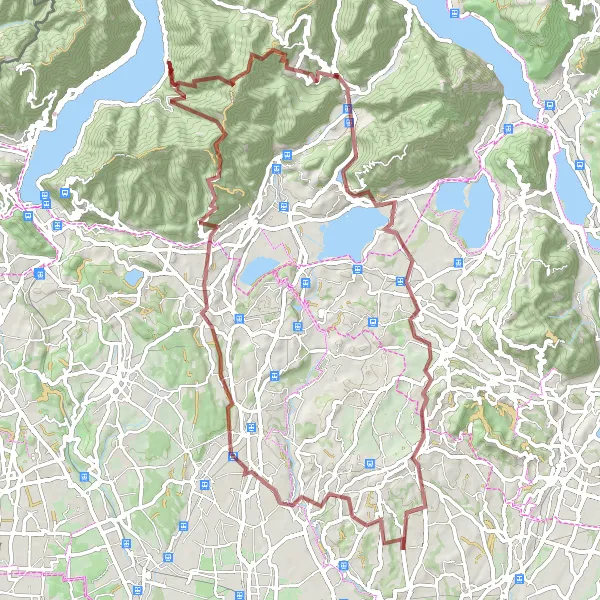 Miniaturní mapa "Trasa od Lesma" inspirace pro cyklisty v oblasti Lombardia, Italy. Vytvořeno pomocí plánovače tras Tarmacs.app