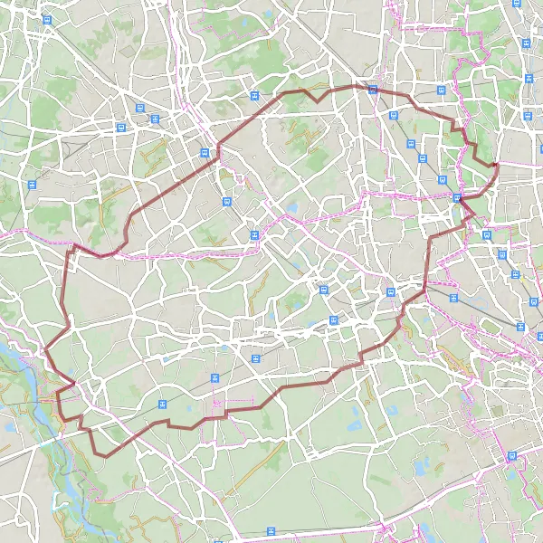Mapa miniatúra "Gravel Limbiate - Legnano loop" cyklistická inšpirácia v Lombardia, Italy. Vygenerované cyklistickým plánovačom trás Tarmacs.app