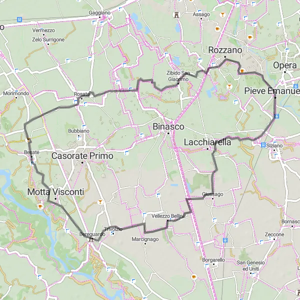 Miniatua del mapa de inspiración ciclista "Paseo en carretera por Lombardia" en Lombardia, Italy. Generado por Tarmacs.app planificador de rutas ciclistas
