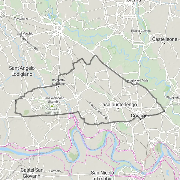 Miniatura mapy "Sceniczna trasa rowerowa do Maleo" - trasy rowerowej w Lombardia, Italy. Wygenerowane przez planer tras rowerowych Tarmacs.app