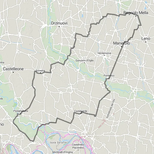 Miniatura mapy "Trasa po Lombardii" - trasy rowerowej w Lombardia, Italy. Wygenerowane przez planer tras rowerowych Tarmacs.app