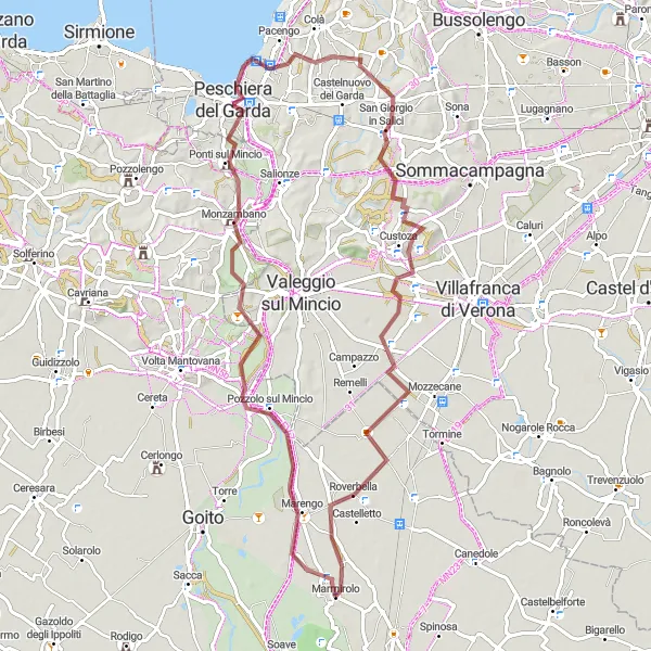 Miniatuurkaart van de fietsinspiratie "Verkenning van Montains en Meer" in Lombardia, Italy. Gemaakt door de Tarmacs.app fietsrouteplanner