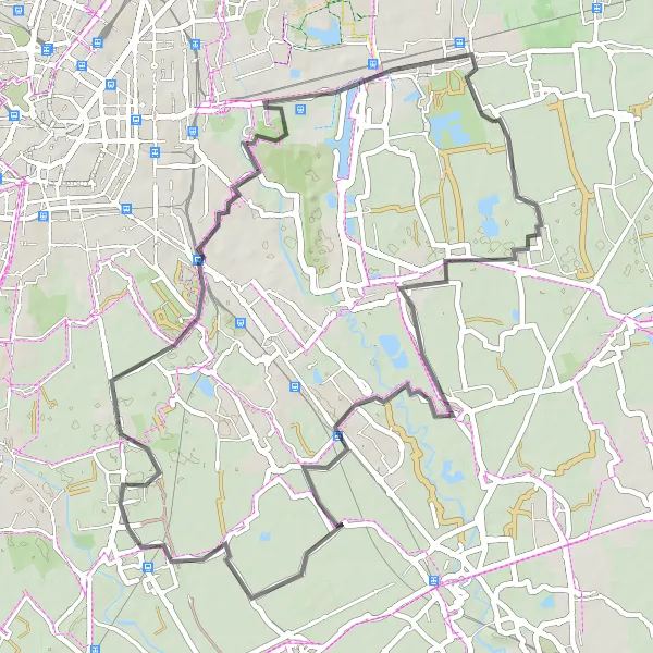 Mapa miniatúra "Cyklotrasa cez Bellariu a Viboldone" cyklistická inšpirácia v Lombardia, Italy. Vygenerované cyklistickým plánovačom trás Tarmacs.app