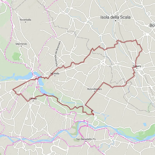 Zemljevid v pomanjšavi "Raziskovanje Gravel Poti" kolesarske inspiracije v Lombardia, Italy. Generirano z načrtovalcem kolesarskih poti Tarmacs.app