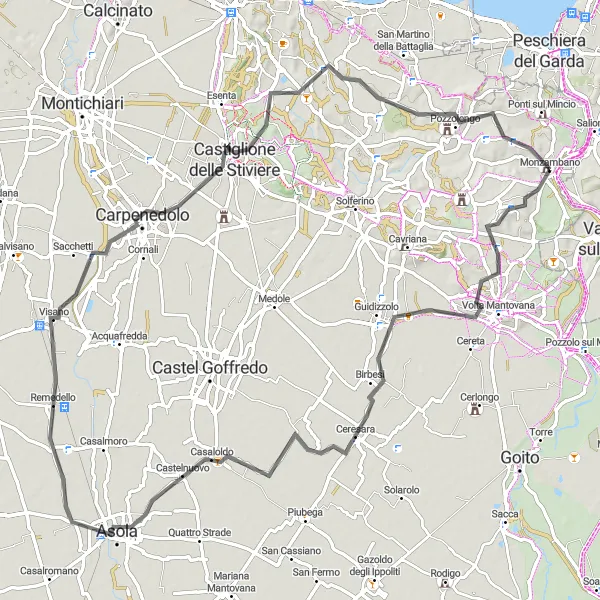 Miniatua del mapa de inspiración ciclista "Ruta en Carretera Monte Olfino" en Lombardia, Italy. Generado por Tarmacs.app planificador de rutas ciclistas