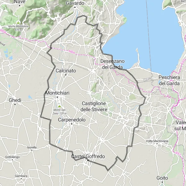 Mapa miniatúra "Cesta do Monte Corna" cyklistická inšpirácia v Lombardia, Italy. Vygenerované cyklistickým plánovačom trás Tarmacs.app