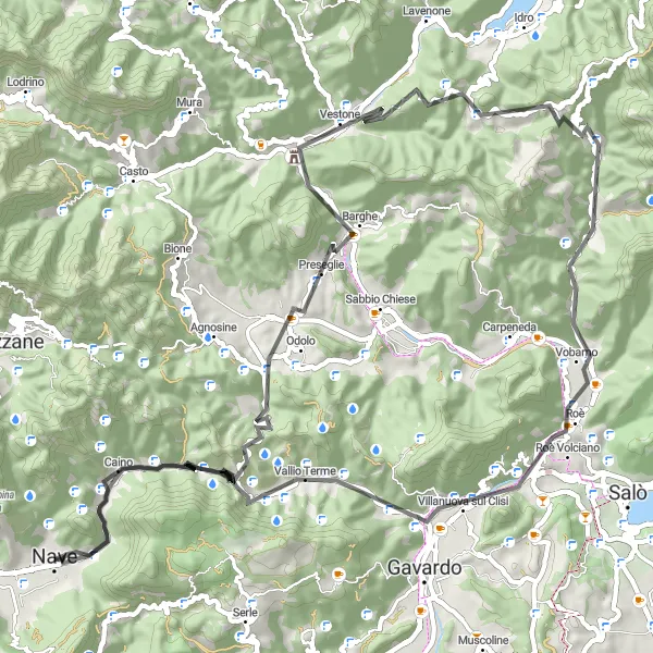 Map miniature of "The Ultimate Challenge" cycling inspiration in Lombardia, Italy. Generated by Tarmacs.app cycling route planner